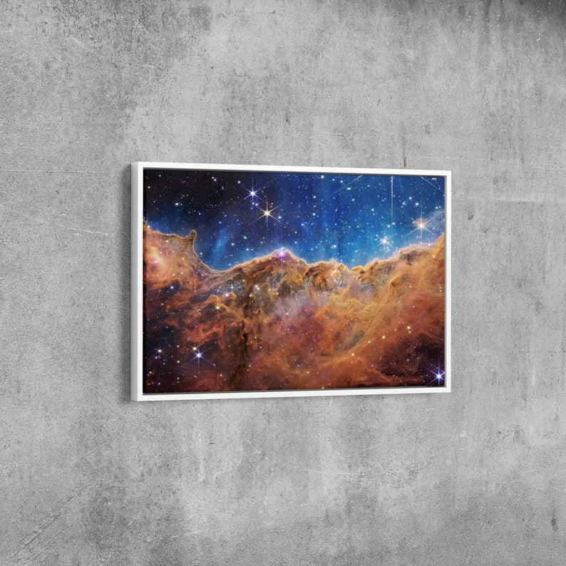 Cosmic Nebula Canvas Wall Art | Deep Space Galaxy Print | Framed Celestial Decor