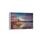 Istanbul Bosphorus Canvas Wall Art – Ortaköy Mosque Sunset Cityscape Print for Modern Home Decor