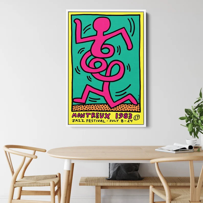 Montreux Jazz Festival 1983 Poster Canvas Wall Art – Colorful Pop Art Print for Modern Home Decor