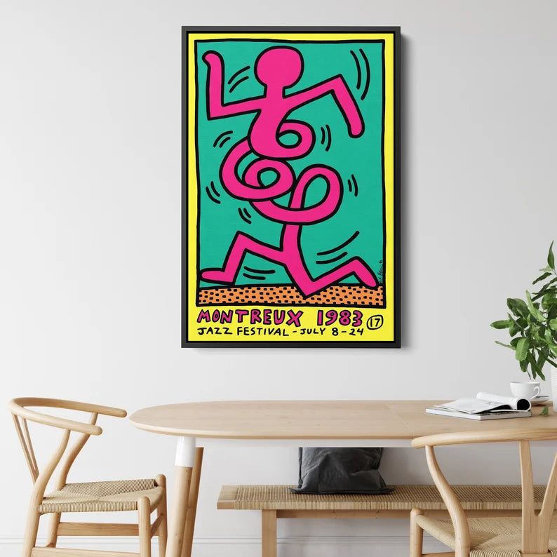 Montreux Jazz Festival 1983 Poster Canvas Wall Art – Colorful Pop Art Print for Modern Home Decor