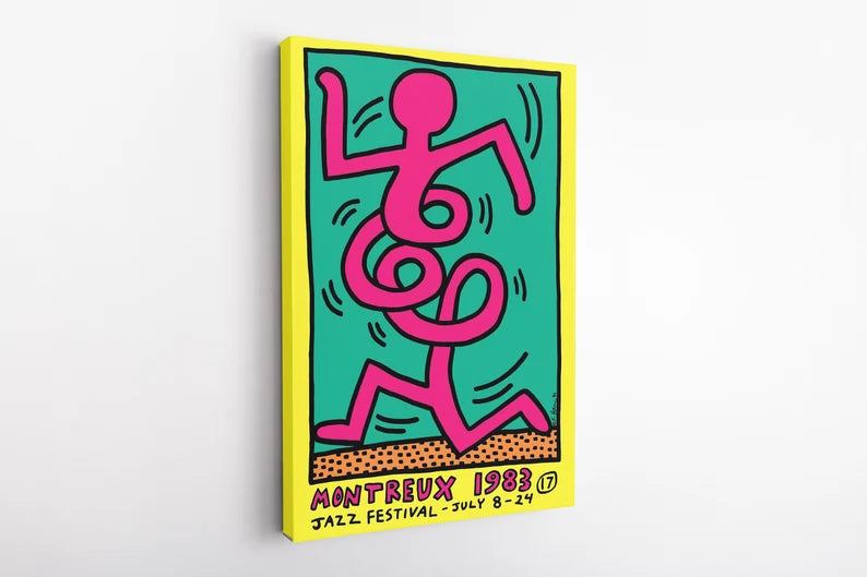 Montreux Jazz Festival 1983 Poster Canvas Wall Art – Colorful Pop Art Print for Modern Home Decor