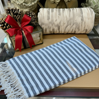 Black Striped Turkish Towel – 100% Cotton Hammam Towel, Luxury Spa & Bath Towel, Personalized Bridesmaid Gift, Bachelorette Party Favor, Modern Home Decor