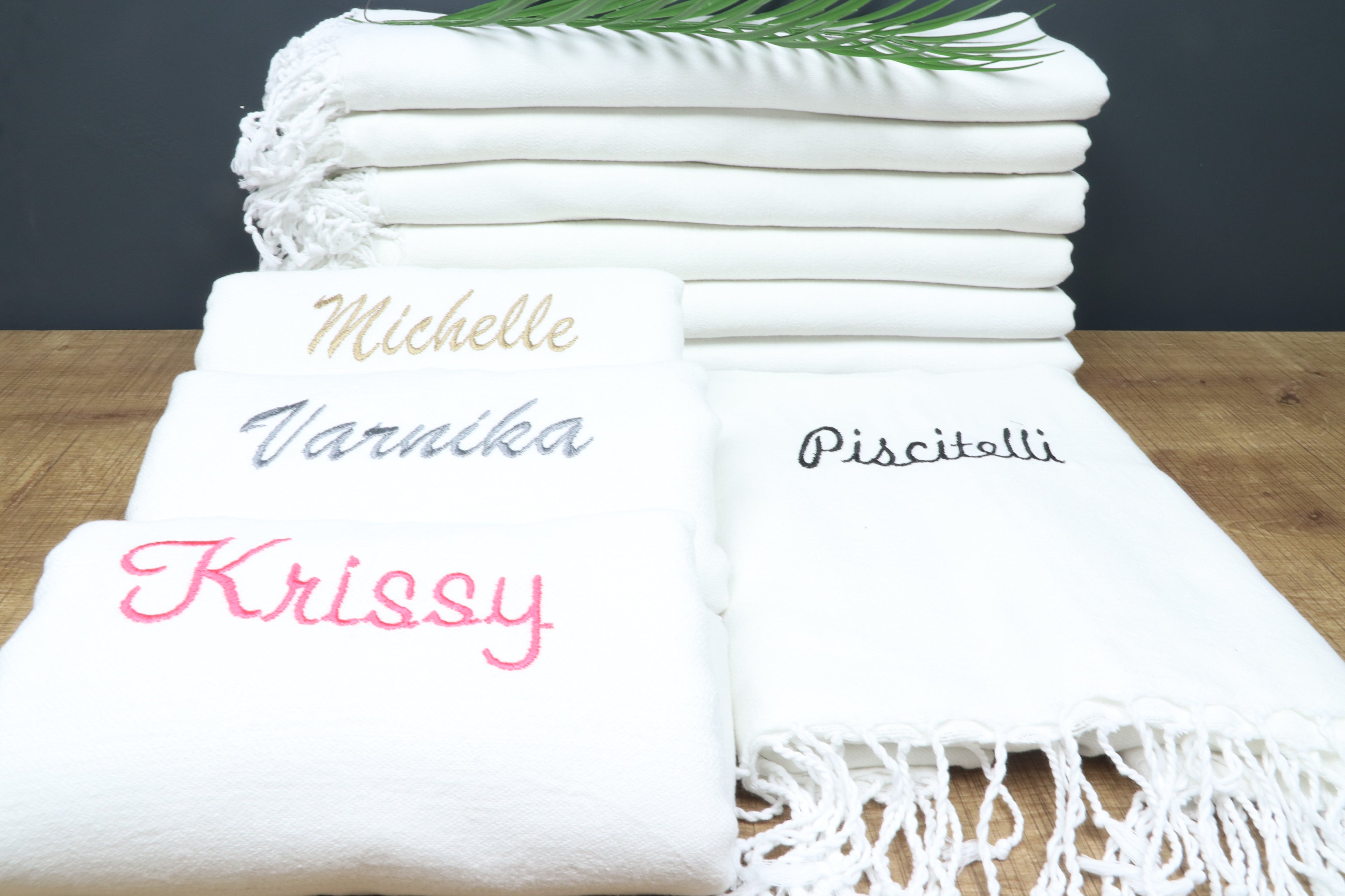 Personalized Gifts for Her: Embroidered Turkish Towel with Name