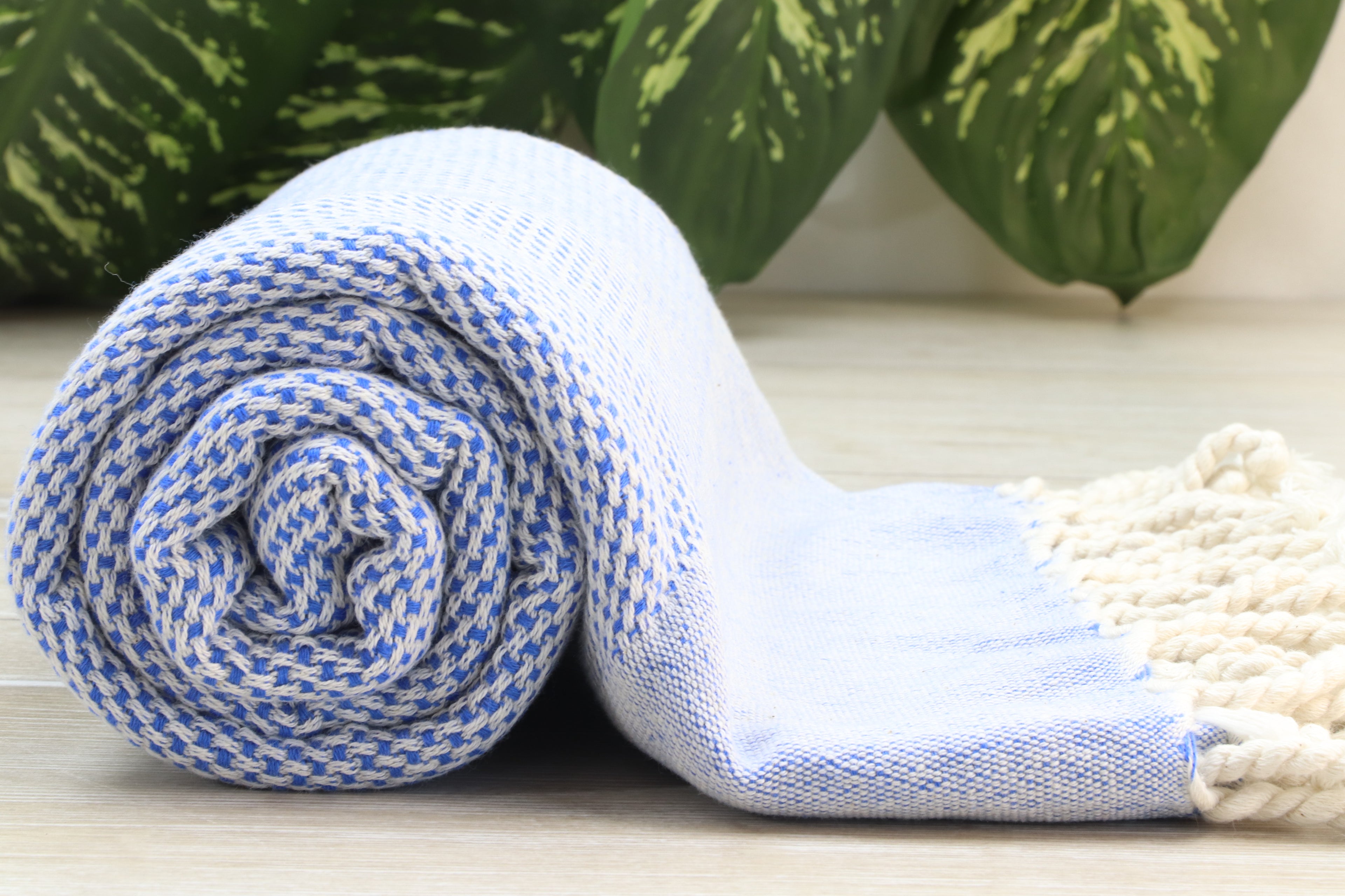 Personalized Blue Turkish Towel – Lightweight Cotton Peshtemal, Personalized Gift, Bridesmaid or Spa Towel