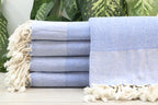 Personalized Blue Turkish Towel – Lightweight Cotton Peshtemal, Personalized Gift, Bridesmaid or Spa Towel