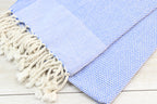 Personalized Blue Turkish Towel – Lightweight Cotton Peshtemal, Personalized Gift, Bridesmaid or Spa Towel