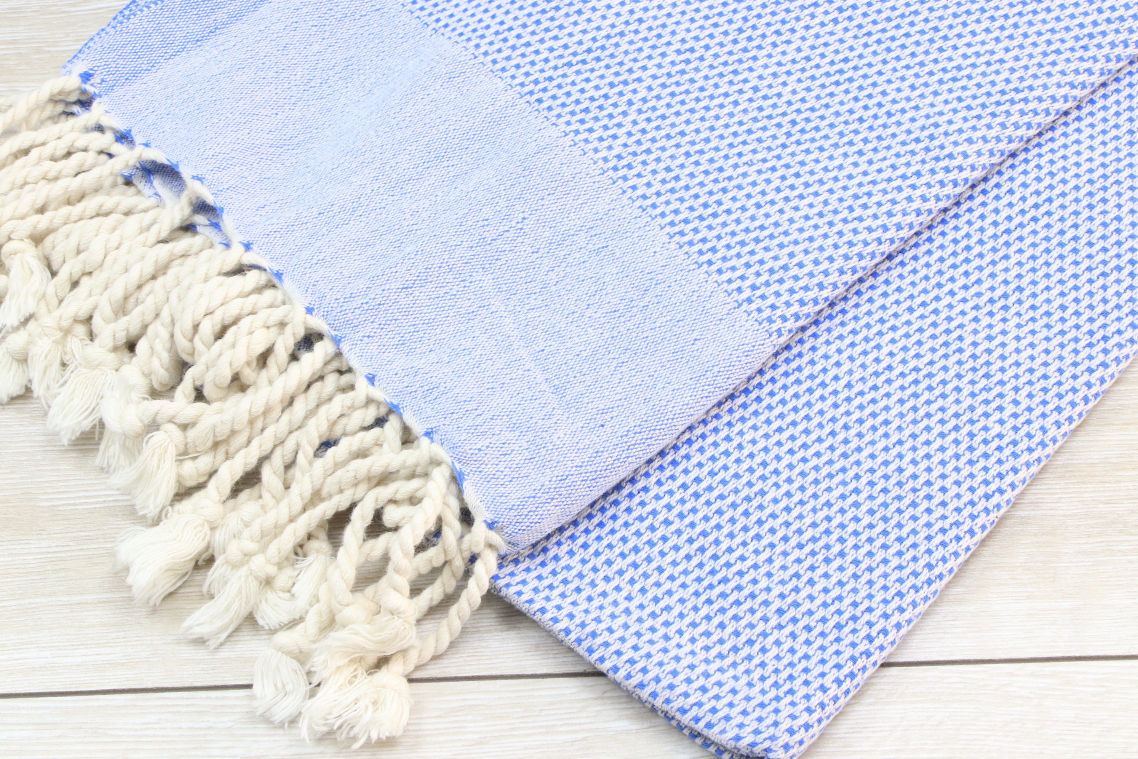 Personalized Blue Turkish Towel – Lightweight Cotton Peshtemal, Personalized Gift, Bridesmaid or Spa Towel