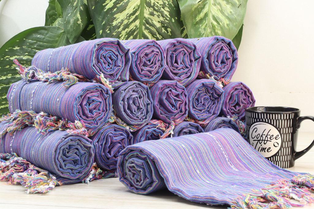 Colorful Striped Turkish Towel – Handmade Cotton Peshtemal, Lightweight Travel & Spa Towel, Unique Gift