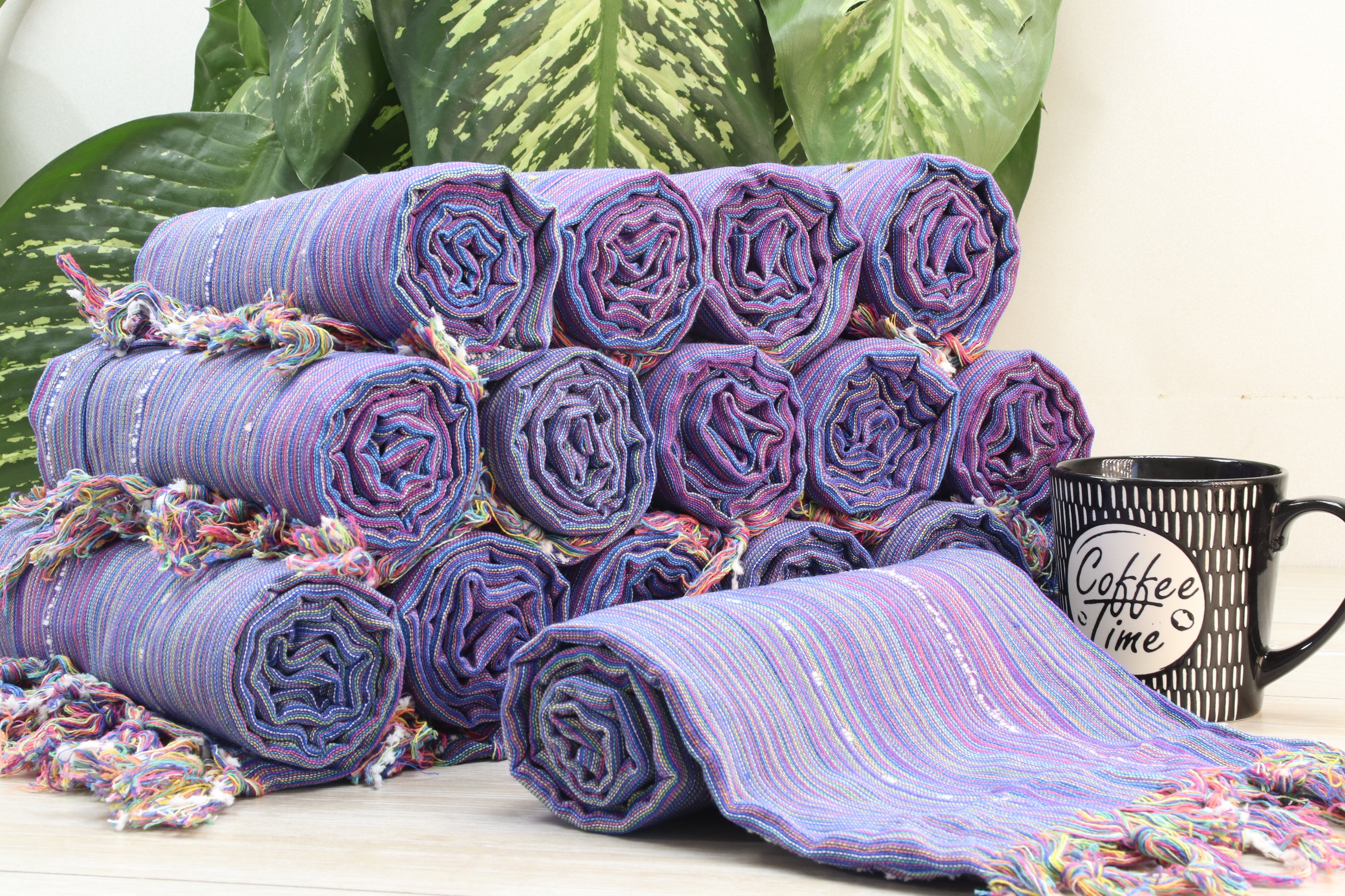 Colorful Striped Turkish Towel – Handmade Cotton Peshtemal, Lightweight Travel & Spa Towel, Unique Gift