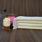 Yellow Striped Turkish Towel – 100% Cotton Hammam Towel, Lightweight Spa & Bath Towel, Personalized Bridesmaid Gift, Bachelorette Party Favor, Summer Home Decor