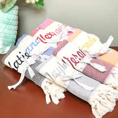 Custom Embroidered Turkish Towel