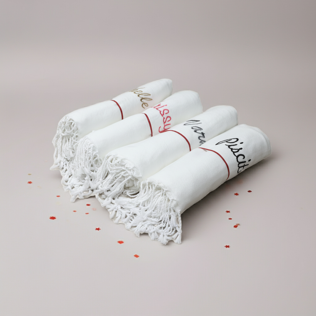 Personalized Gifts for Her: Embroidered Turkish Towel with Name