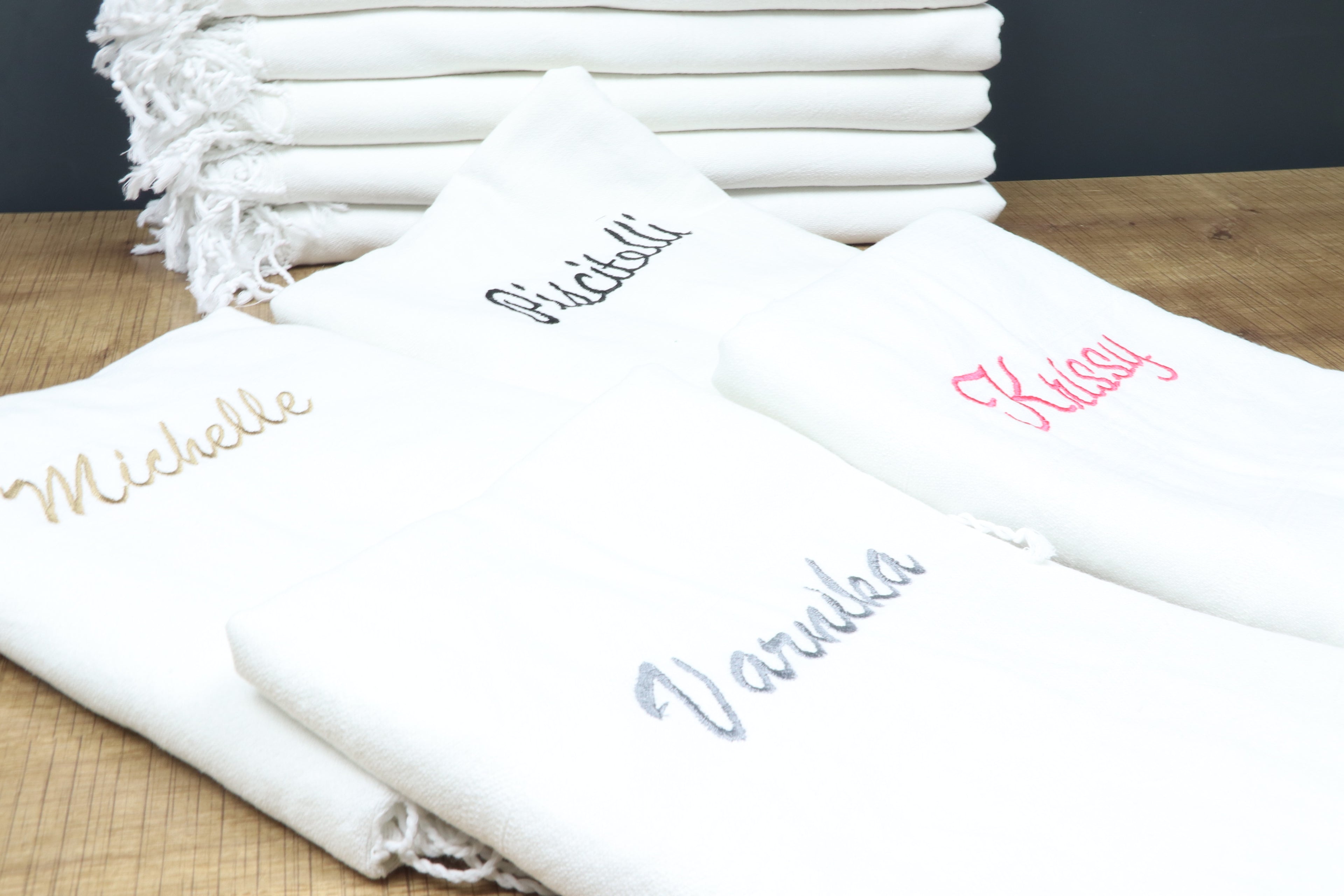 Personalized Gifts for Her: Embroidered Turkish Towel with Name