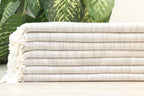 Neutral Hammam Towels – Handmade Turkish Cotton Bath or Beach Towels