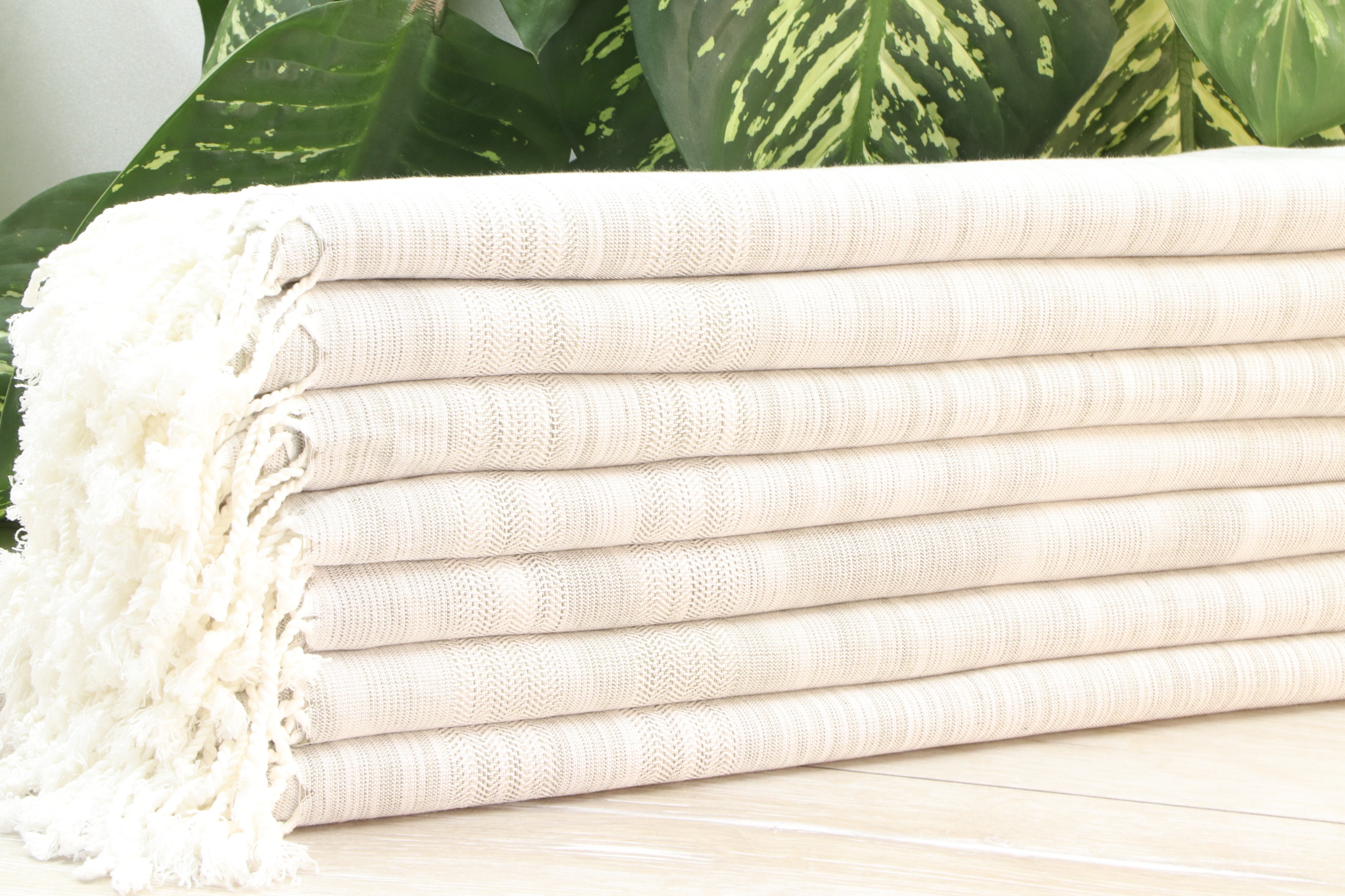 Neutral Hammam Towels – Handmade Turkish Cotton Bath or Beach Towels