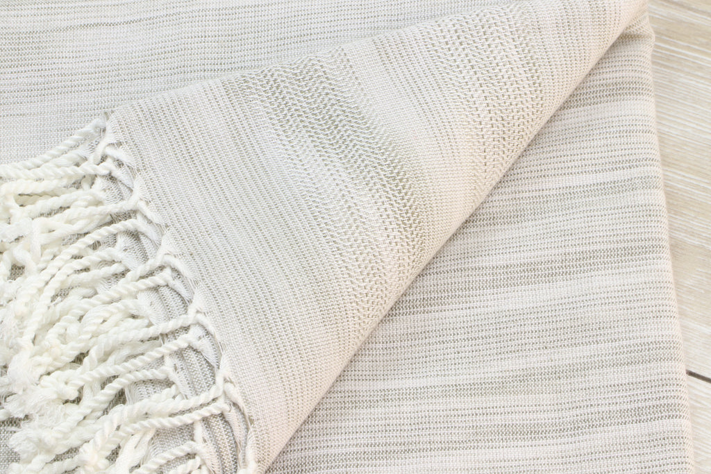 Neutral Hammam Towels – Handmade Turkish Cotton Bath or Beach Towels
