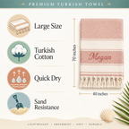 Turkish cotton towel size 40 by 70 inches