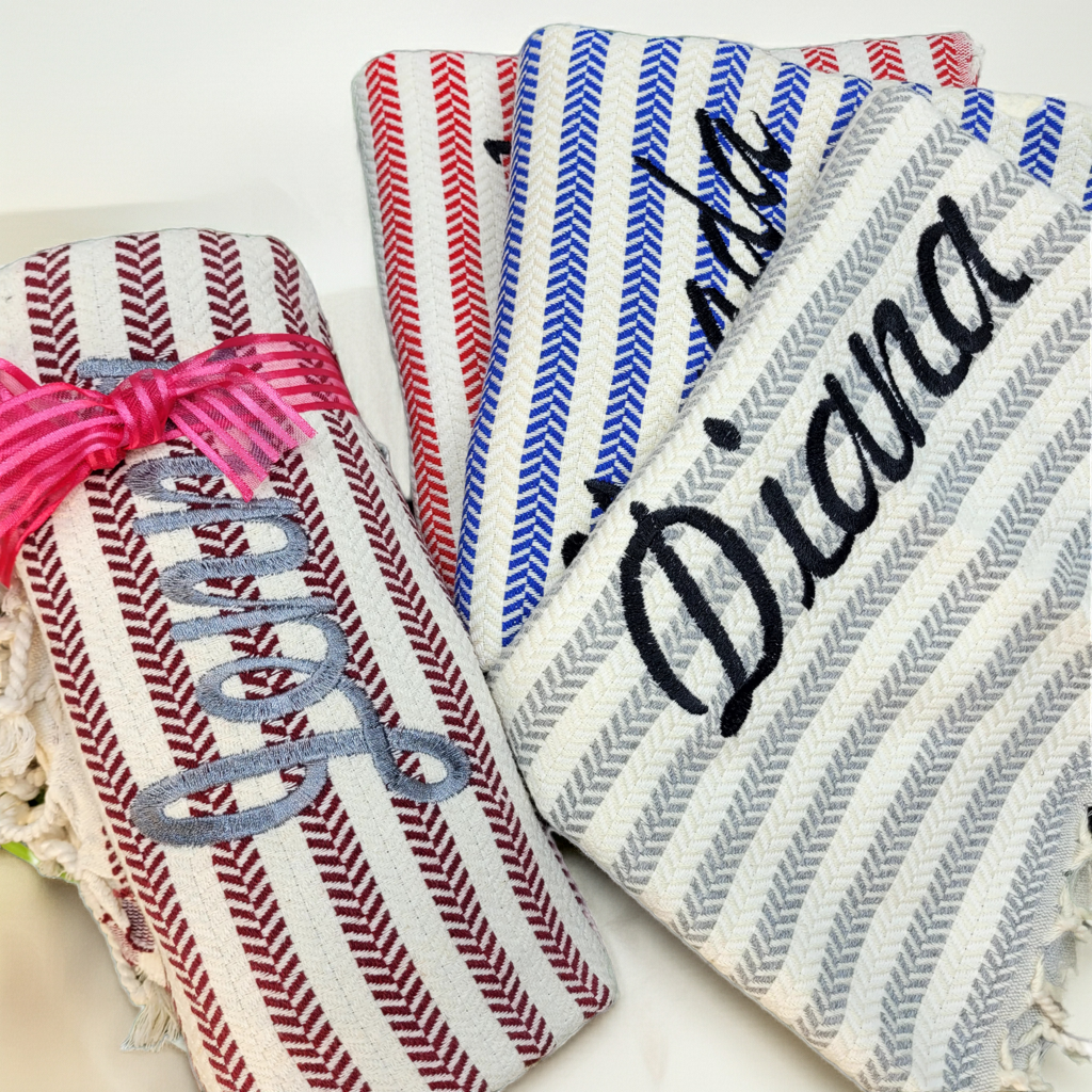 Personalized Gift For Her Towel – Custom Embroidered Spa Gift, Wedding Party Favor, Bachelorette Personalized Gifts for Women