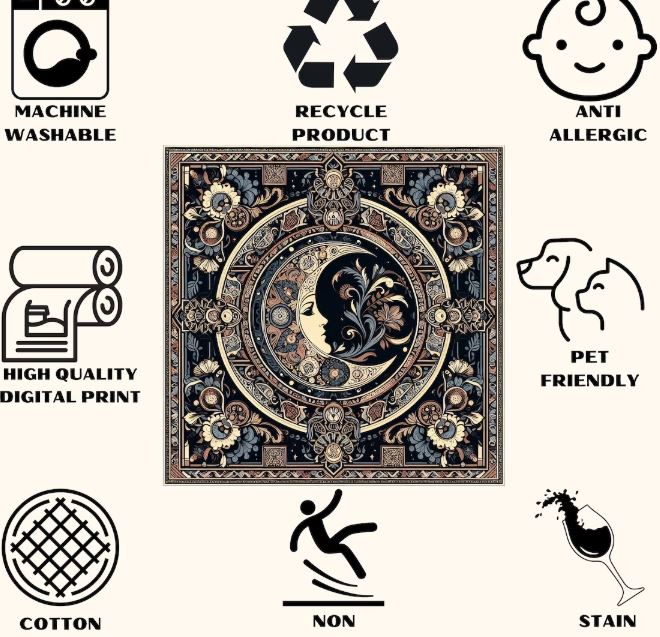 Akatsuki Anime Rug – Red and Black Area Rug for Living Room, Modern Otaku Decor