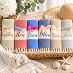Bachelorette Party Towel Set of 6 — Team Bride Matching Turkish Towels